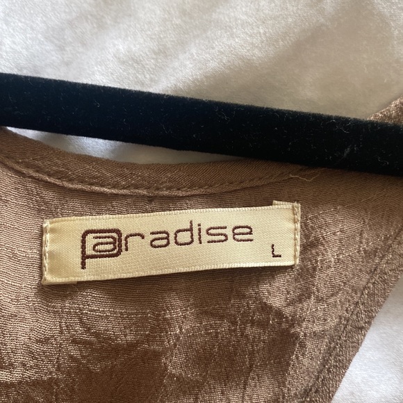 Cotton/Poly Gauze dress with flower Appliqué - Picture 3 of 6